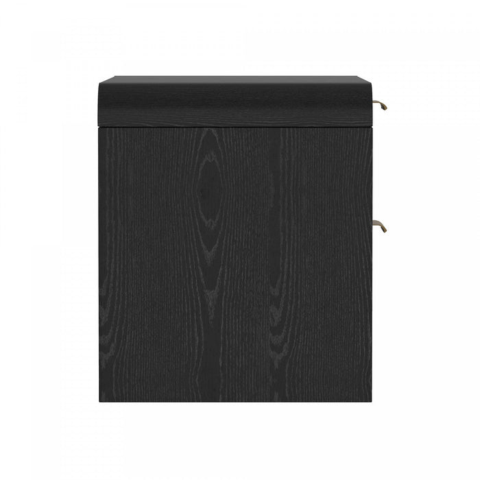Grace Modern 28\" Nightstand in Black and Gold 
