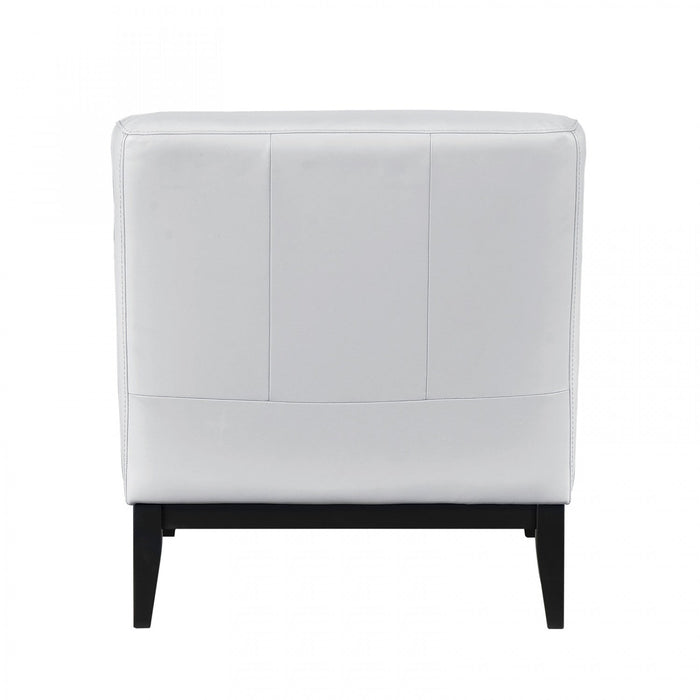 Murdock Accent Chair Silver Leather 