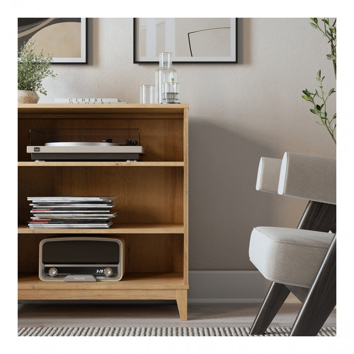 Modulr 2 Adjustable Shelves Bookcase - Natural Oak 