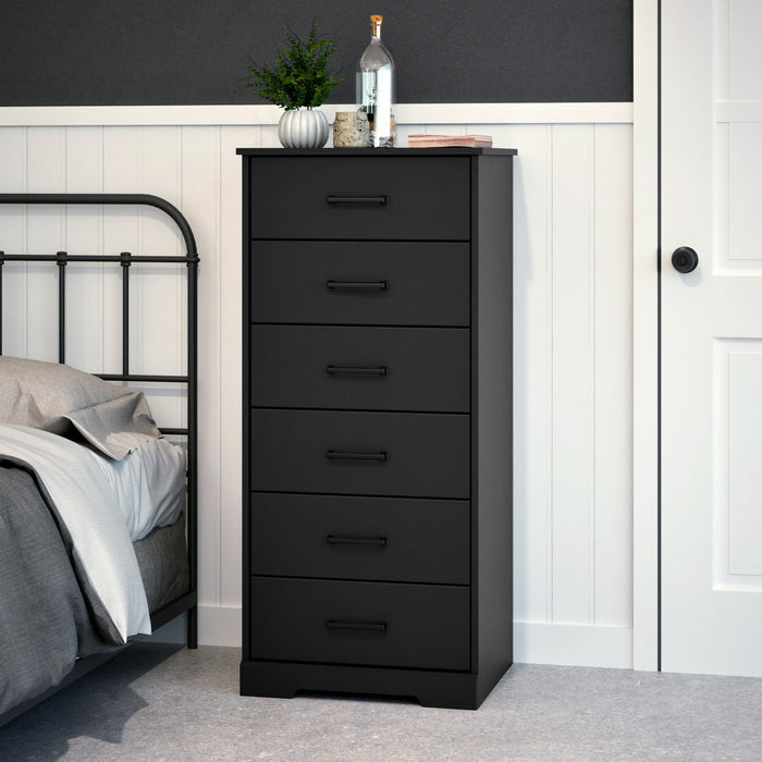 Prepac Rustic Ridge 23.75\" 6-Drawer Chest - Black