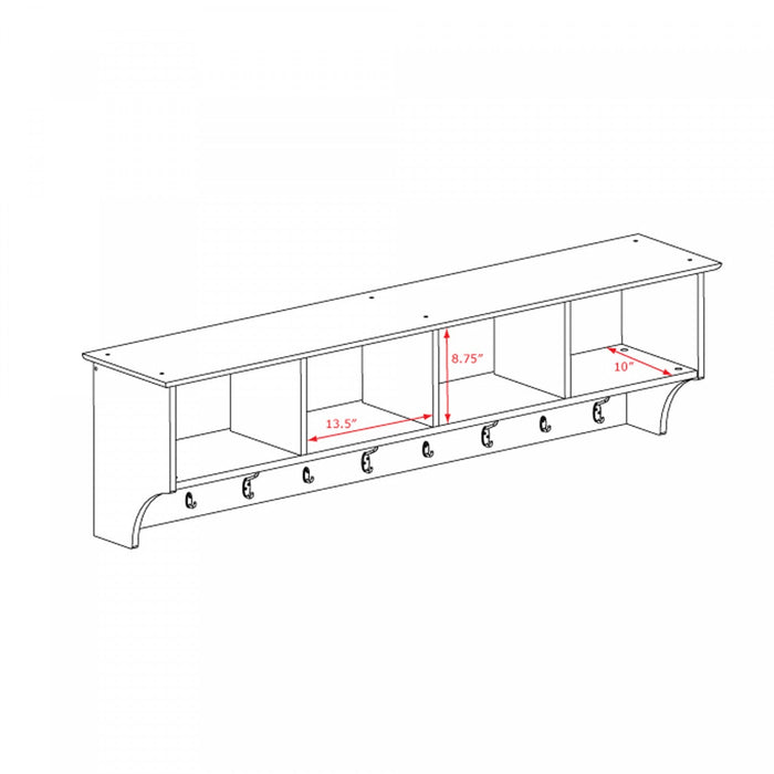 Hanging Entryway Shelf - Espresso