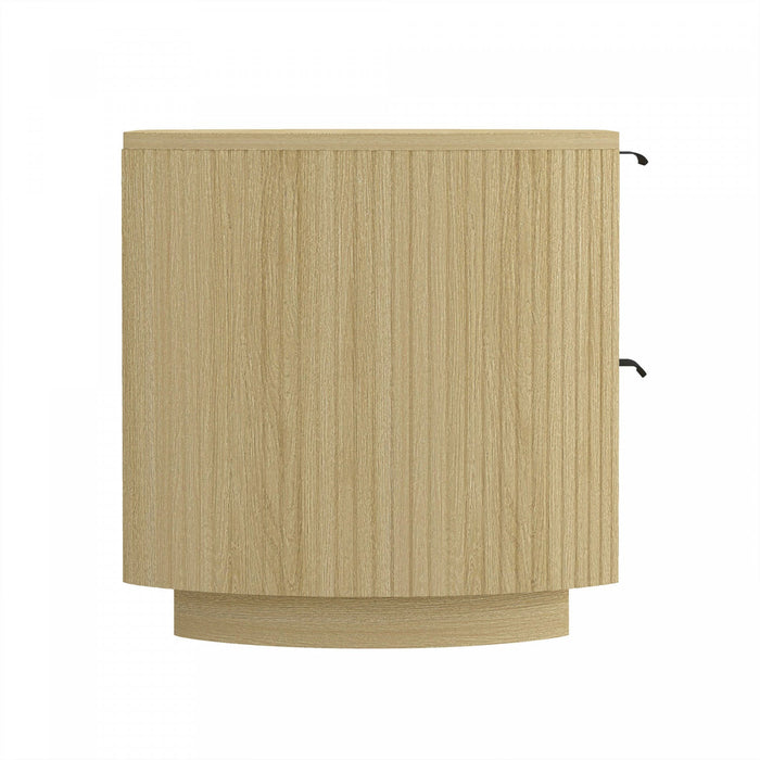 Olivia Modern 27\" Nightstand in Natural Oak (2-Drawer) 