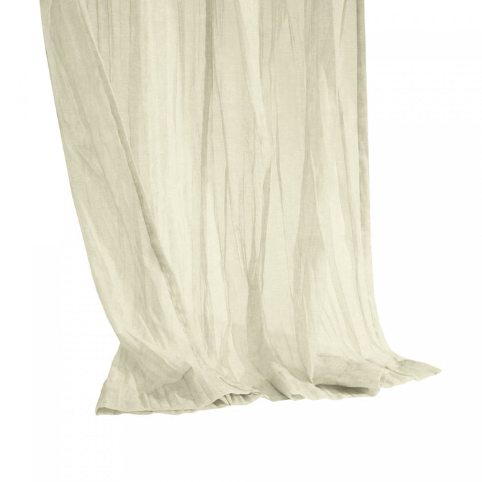 Habitat Paloma Grey Sheer Dual Header Curtain Panel - 52 x 95