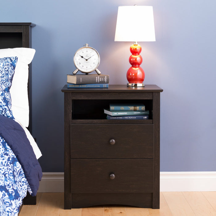 Sonoma 2-Drawer Nightstand - Washed Black