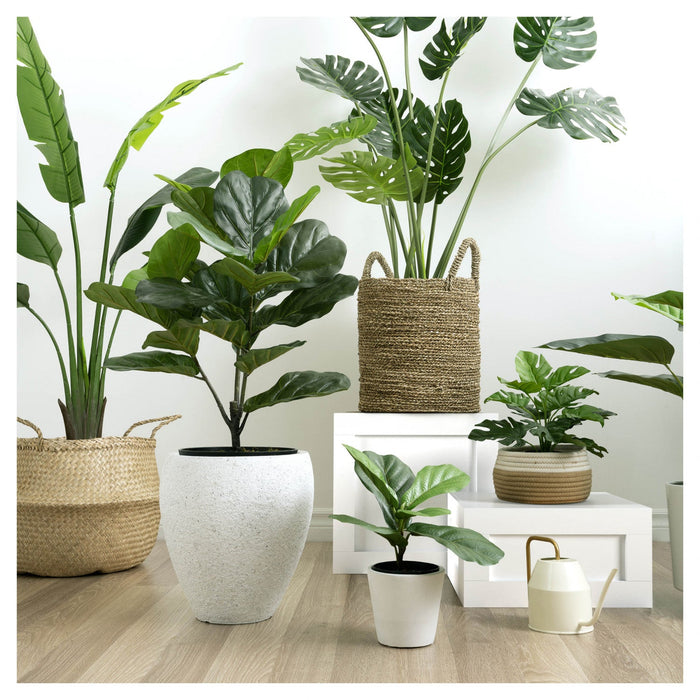 Artificial 59\" Monstera Indoor & Outdoor In Black Pot 