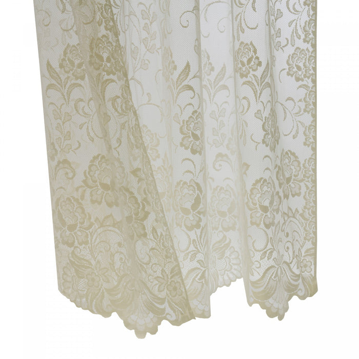 Habitat Limoges Ivory Sheer Rod Pocket Curtain Panel - 55 x 63