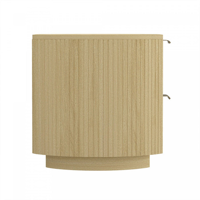 Olivia Modern 27\" Nightstand in Natural Oak (2-Drawer) 