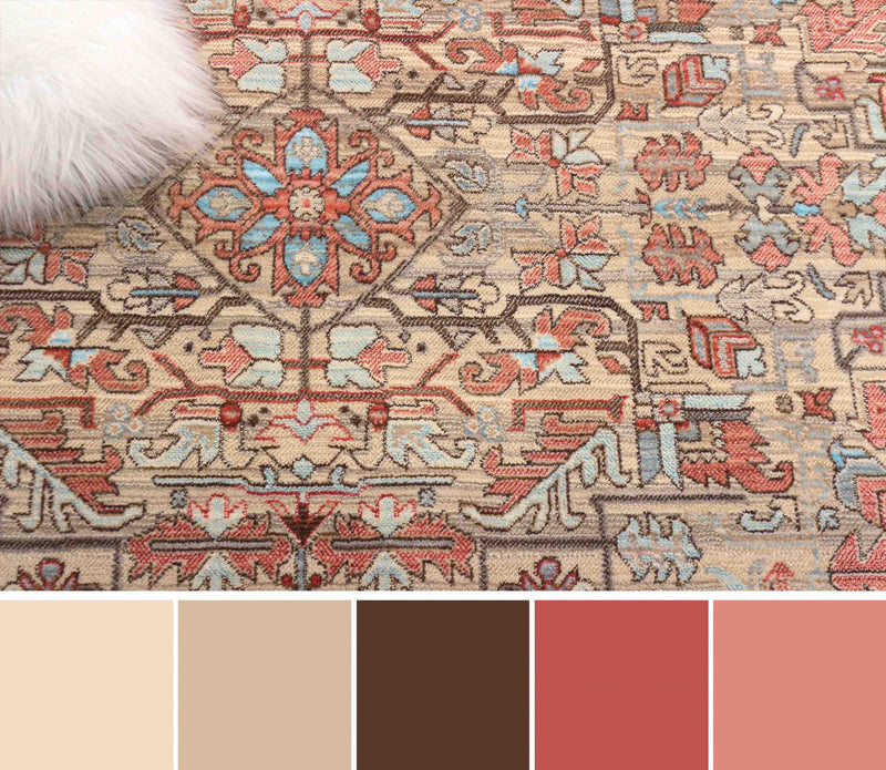 Bettina Traditional 5'0\" x Area Rug in Multi Indoor Area Rug 