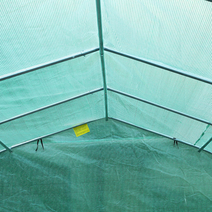 Outsunny 26'l X 10'w X 6.8' H Large Steeple Walk-in Greenhouse Outdoor Garden Plant Seed Tunnel Grow