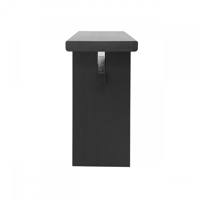 Emma 59.25\" Farmhouse Style Sofa Table for Entryway - Black 