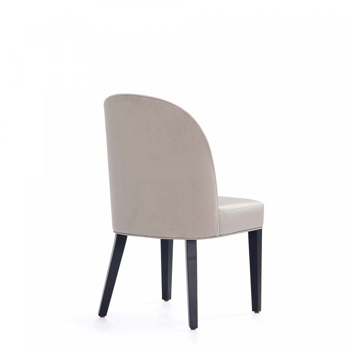 Hillman Modern Wood Upholstered Dining Chair in Light Gray - Set of 2 