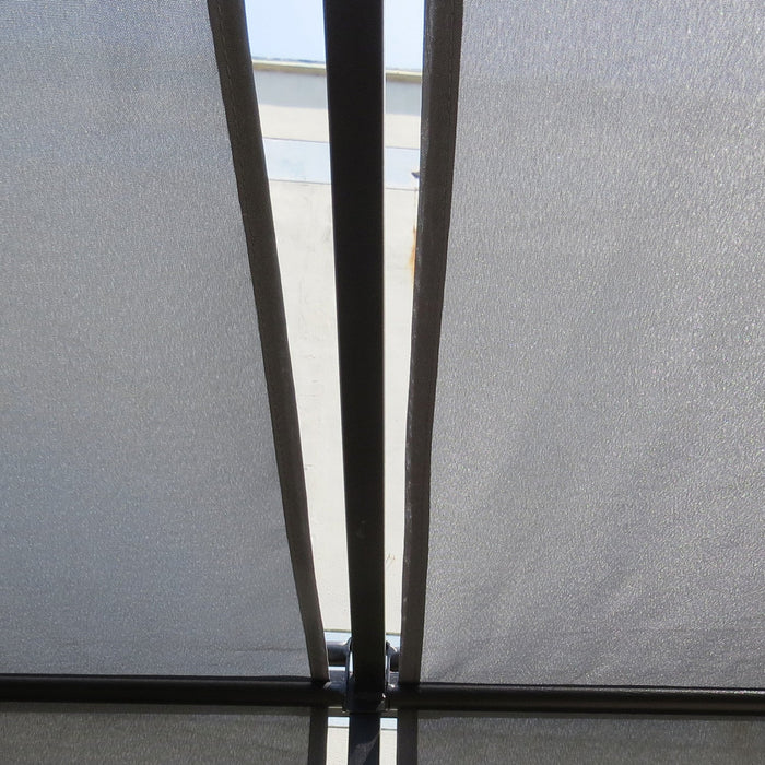 Outsunny 10' X 10' Patio Pergola, Patio Gazebo Sun Shade Shelter With Retractable Canopy, Steel Fram