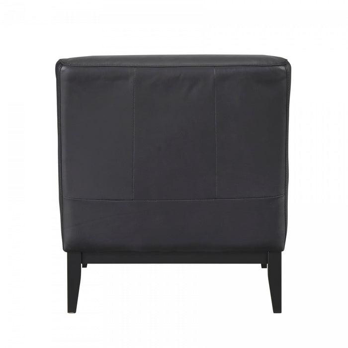 Murdock Accent Chair Black Leather 