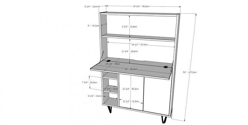 Nordika Secretary Desk - Walnut 