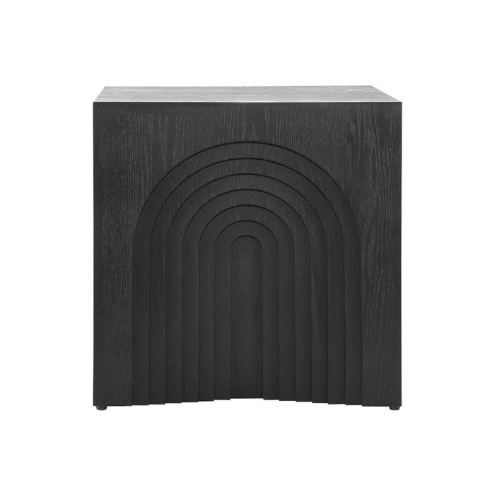 Grace Rustic End Table,Black  