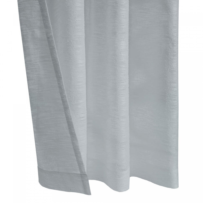 Habitat Boucle Light Grey Sheer Grommet Curtain Panel - 52 x 63