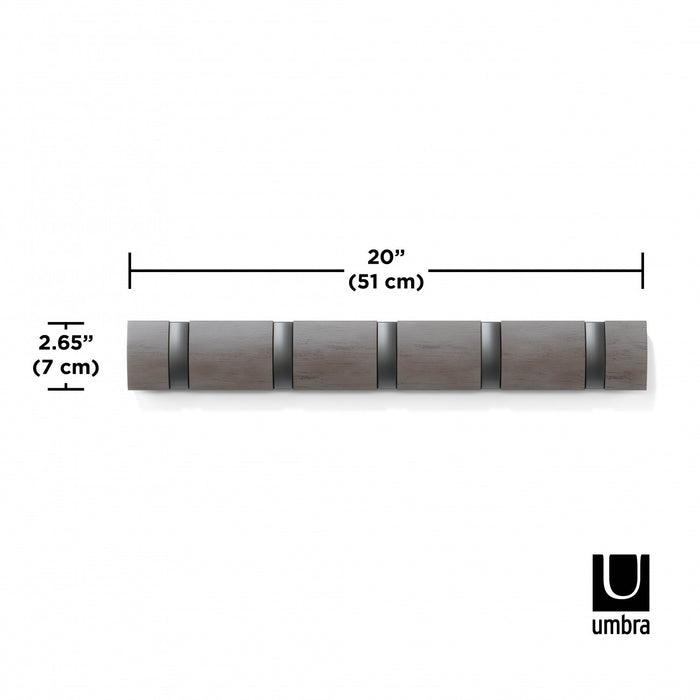 Umbra Flip Wall-Mounted Hooks - Pewter