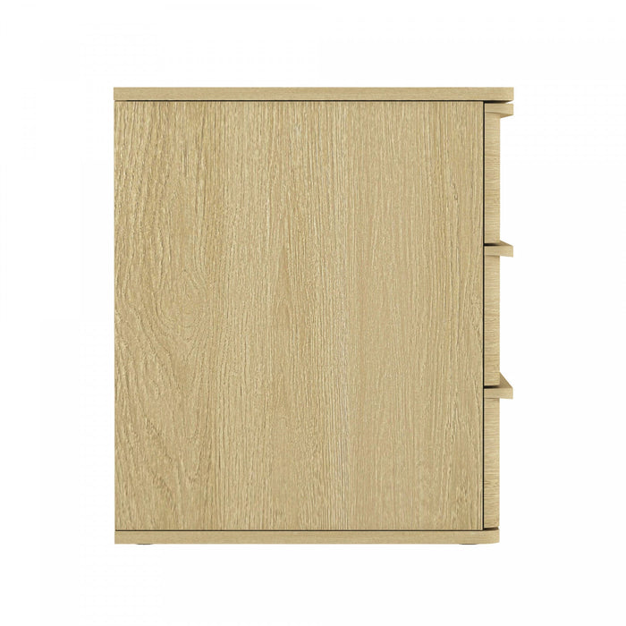 Molly Modern 26\" Nightstand in Natural Oak (3-Drawer) 