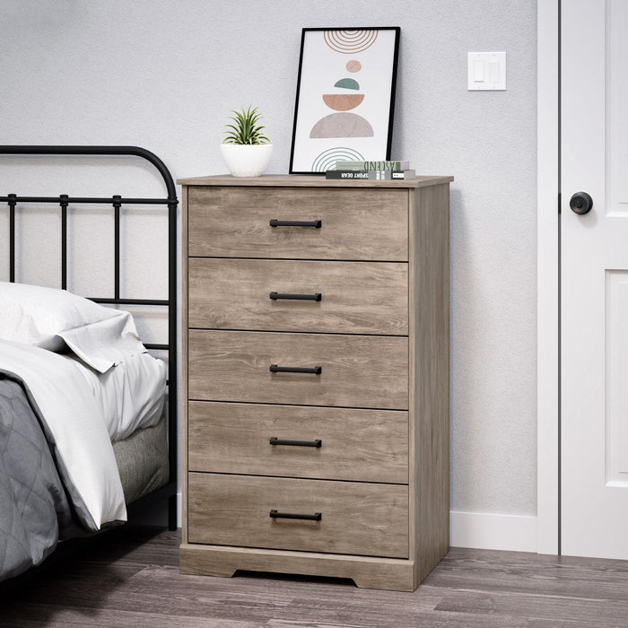 Prepac Rustic Ridge 27.5\" 5-Drawer Chest - Brown