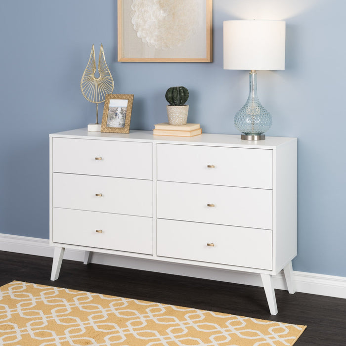 Milo Tall 4-Drawer Chest - White