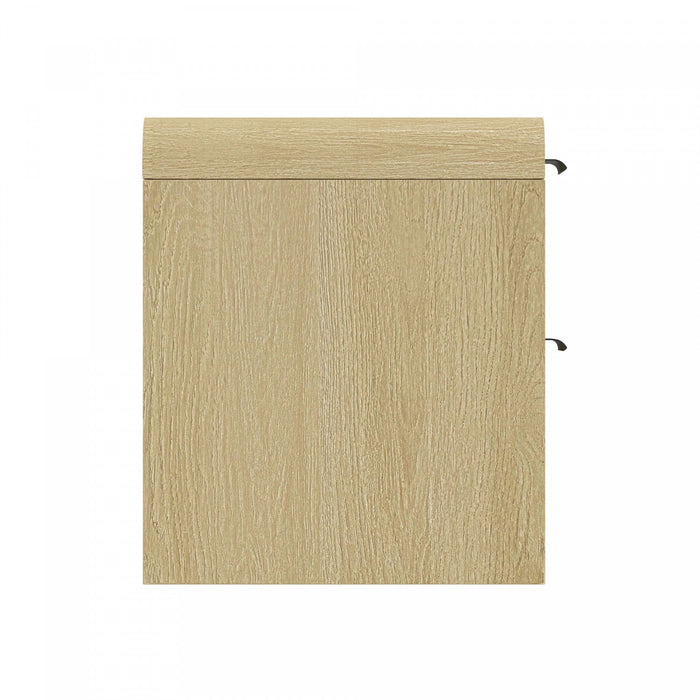 Grace Modern 28\" Nightstand in Natural Oak and Black 