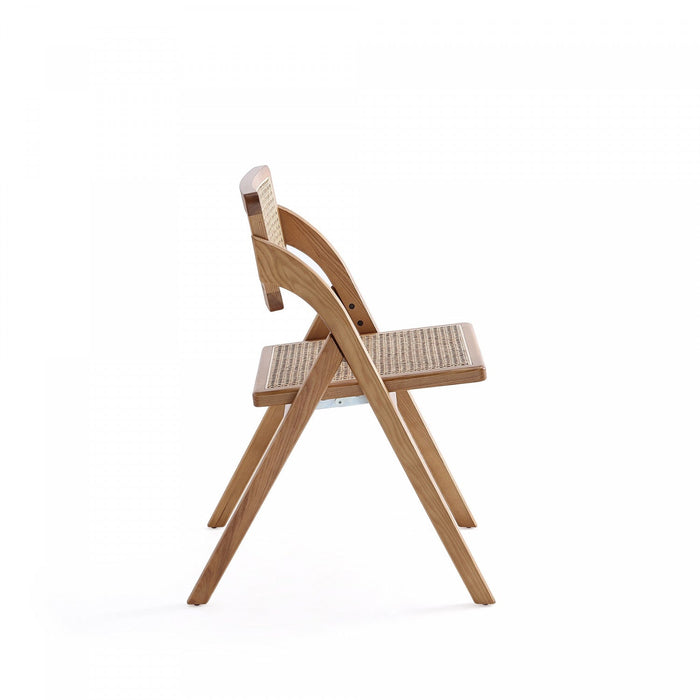 Lambinet Industry Chic Wood Folding Chair in Natural - Set of 4 Dining Chair 
