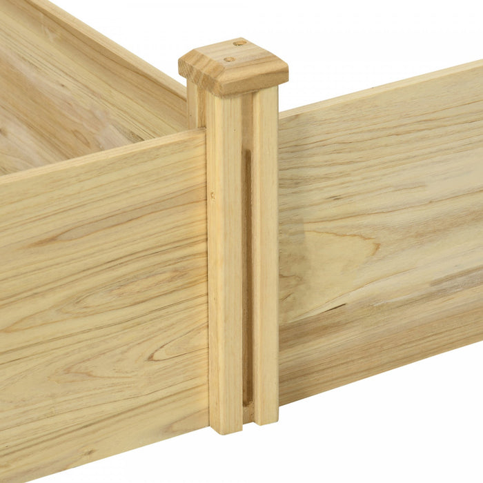 Outsunny Diy Five-box Raised Garden Bed, Wooden Planters For Outdoor Plants, Vegetables, Flowers, He
