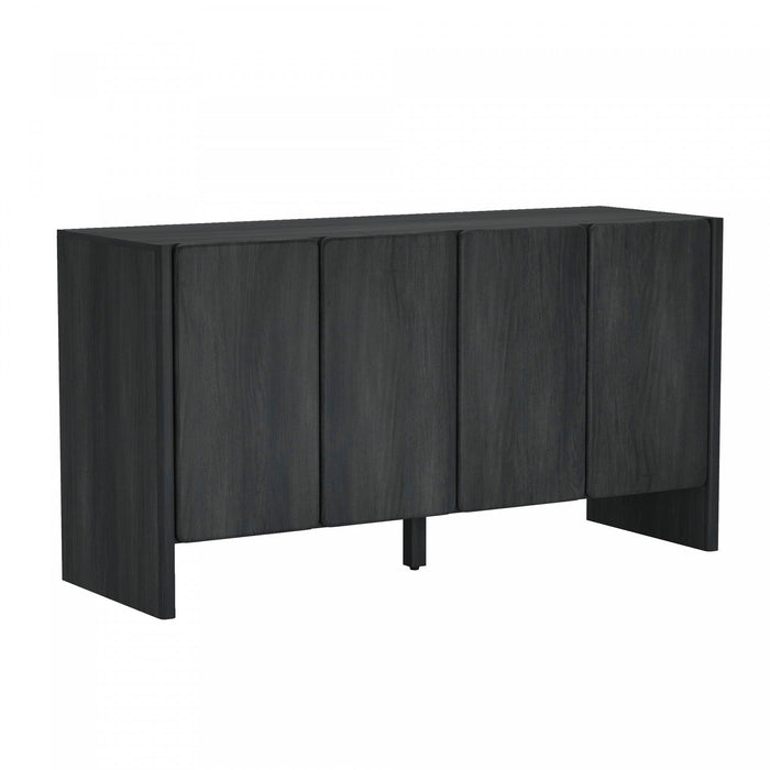 Linda Modern 60\" Sideboard in Charcoal Gray Buffet 