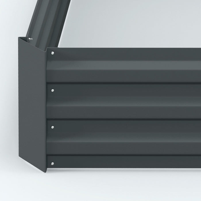 Outsunny 39\" X 39\" X 12\" Set Of 2 Raised Garden Bed, Elevated Planter Box With Galvanized Steel Fram