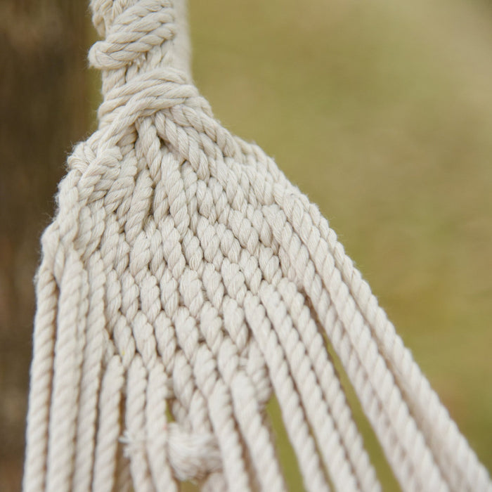 Outsunny 114\" Outdoor Hammock, Extra Large Brazilian Style Hammock Cotton, Portable Hanging Camping 