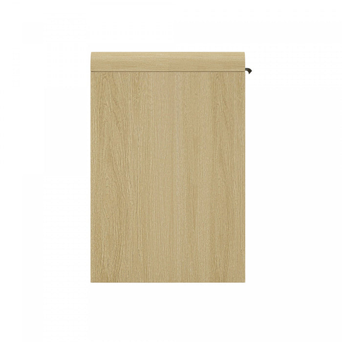 Grace Modern 54\" Office Desk in Natural Oak (2-Drawer) 