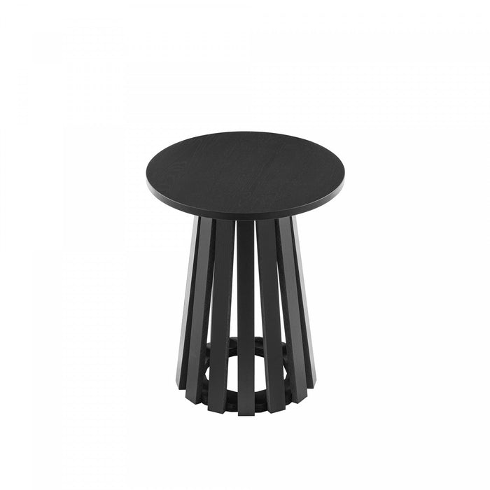 Layla Scandinavian Modern End Table in Black - Set of 2 