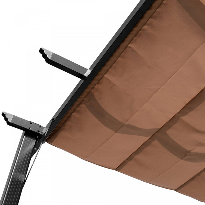 Outsunny 10' X 13' Aluminium Outdoor Pergola Gazebo Backyard Canopy Cover Square Sunshade Garden Gra