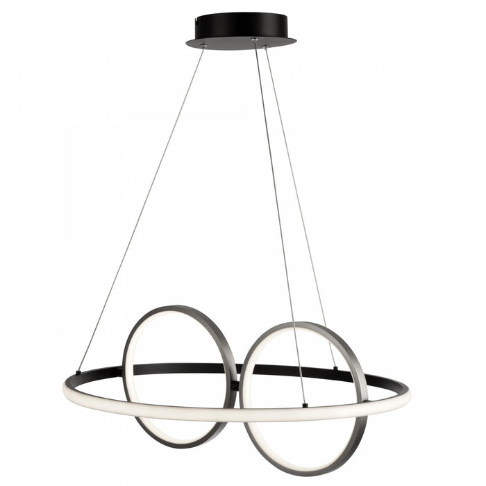 Gemini 32 W LED Black Nickel Flush Mount 
