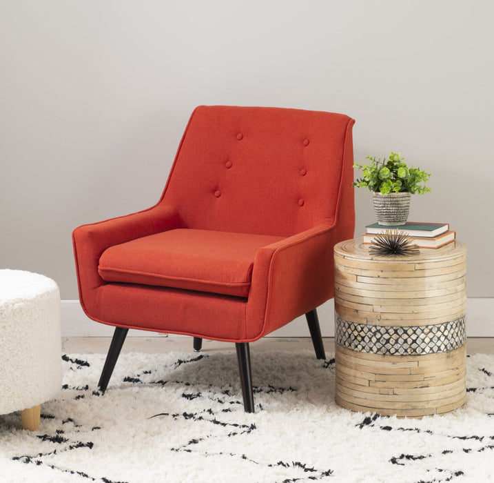 Trellis Pimento Fabric Accent Chair - Red