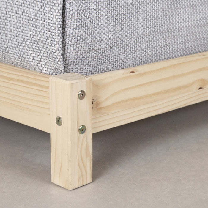 Sweedi Twin Bed with House Frame Headboard - Natural  