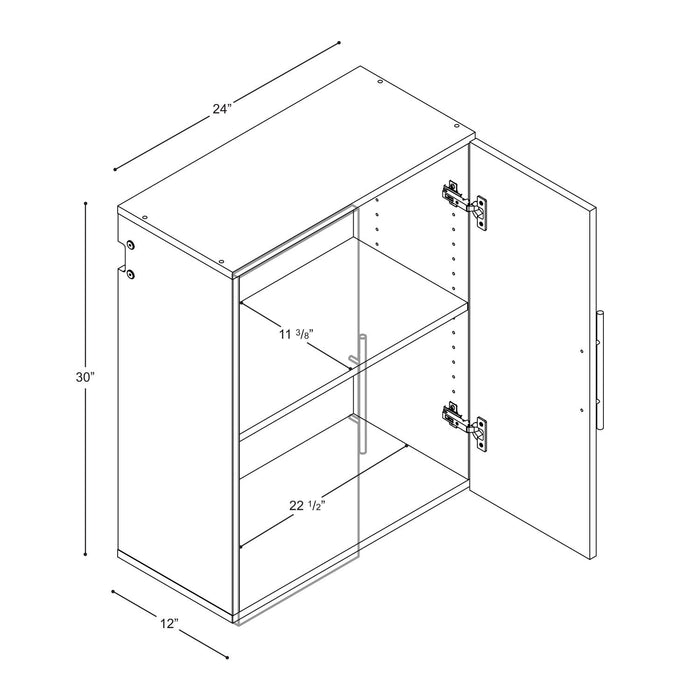 Hangups 24\" Upper Storage Cabinet - White