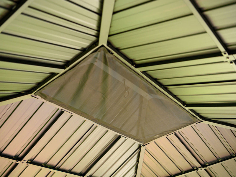 Gazebo Penguin Yosemite Gazebo Aluminum frame wood finish 10 x 12