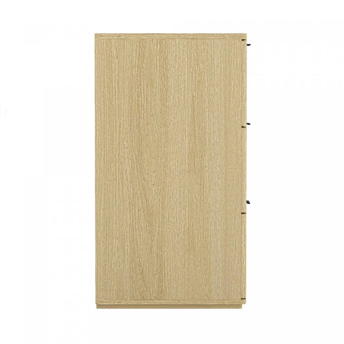 Clive Mid-Century Modern 72\" Dresser in Natural Oak (6-Drawer) 