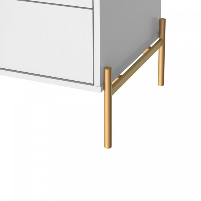 Jasper Modern 25\" Nightstand in White (2-Drawer) - Set of 2 