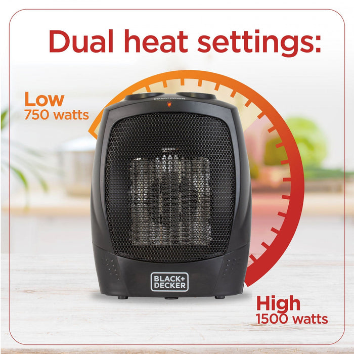Black+Decker 9.2\" Mini Portable Heater 