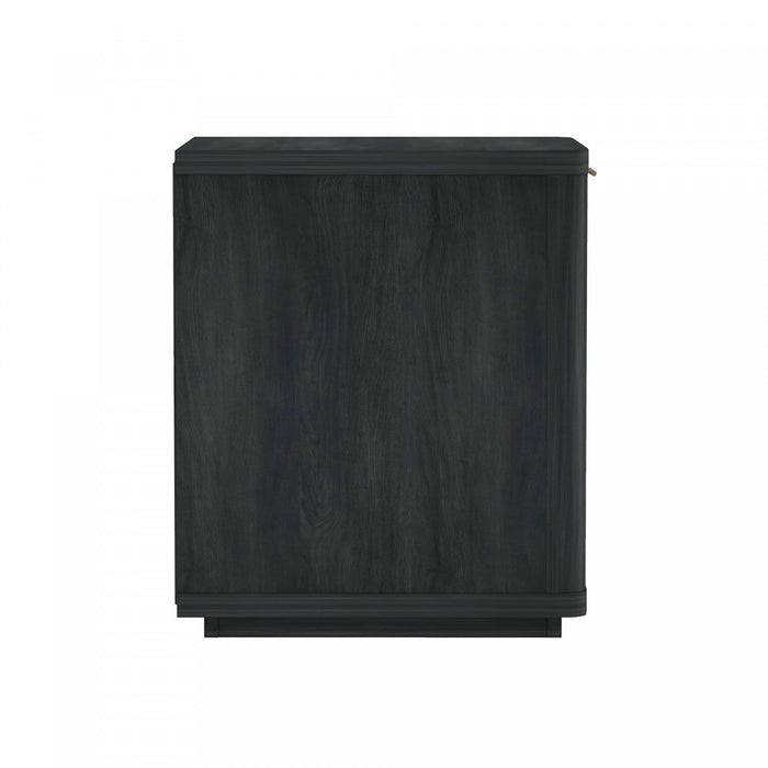 Evelyn Modern 20\" Nightstand in Charcoal Gray (1-Drawer) 