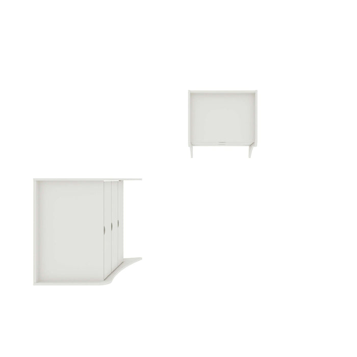 Coney Mid-Century Modern 2-Piece Dresser Set in White 