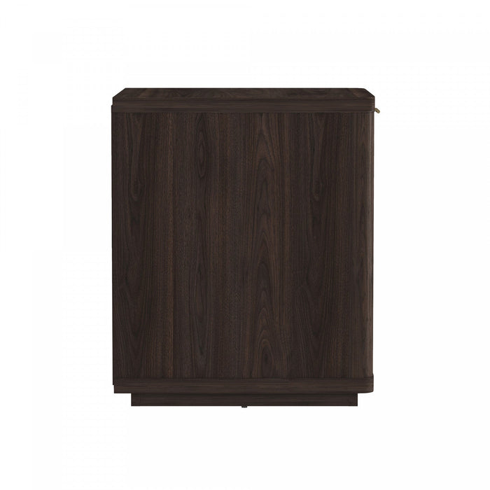 Evelyn Modern 20\" Nightstand in Brown (1-Drawer) 
