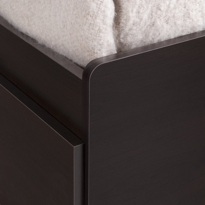 Spark Mate's Platform Storage Bed With 3 Drawers - Chocolate 