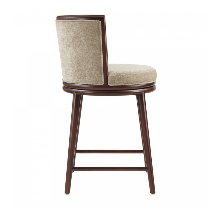 Evalyn Modern Wood Upholstered Counter Stool in Natural 