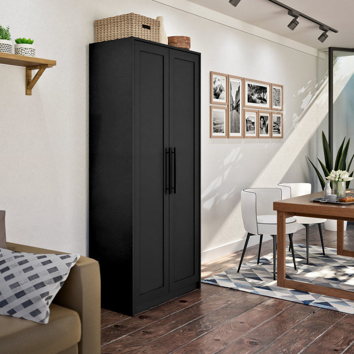 Elite Premium Home Storage Cabinet with 5 Shelves - Black