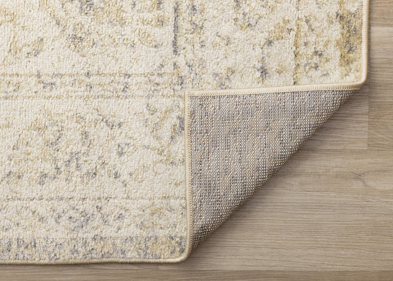 Ellis Subtle Traditional Elegant Beige Cream Area Rug - 5'3\" x 7'7\"