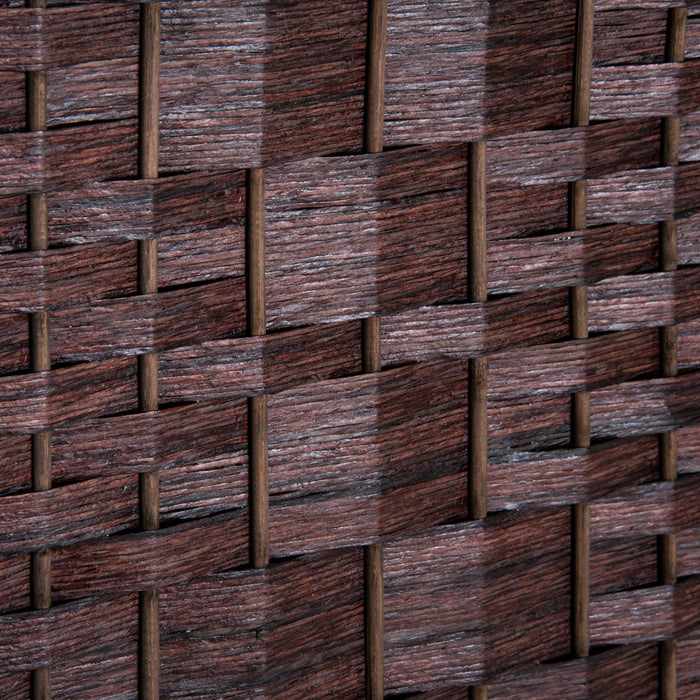 Homcom Double Hinged Woven Wicker Room Divider And Privacy Screens