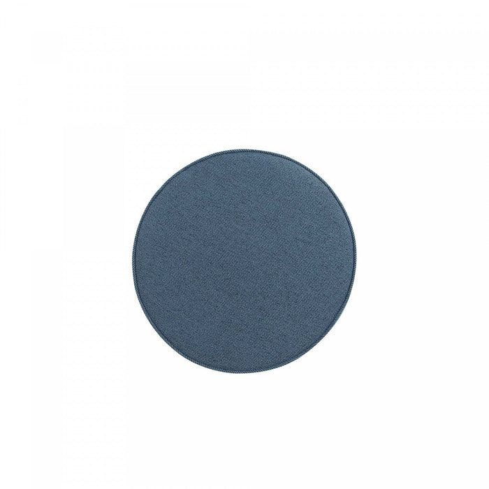 Bailey Mid-Century Modern Upholstered Accent Ottoman in Blue - Set of 2 